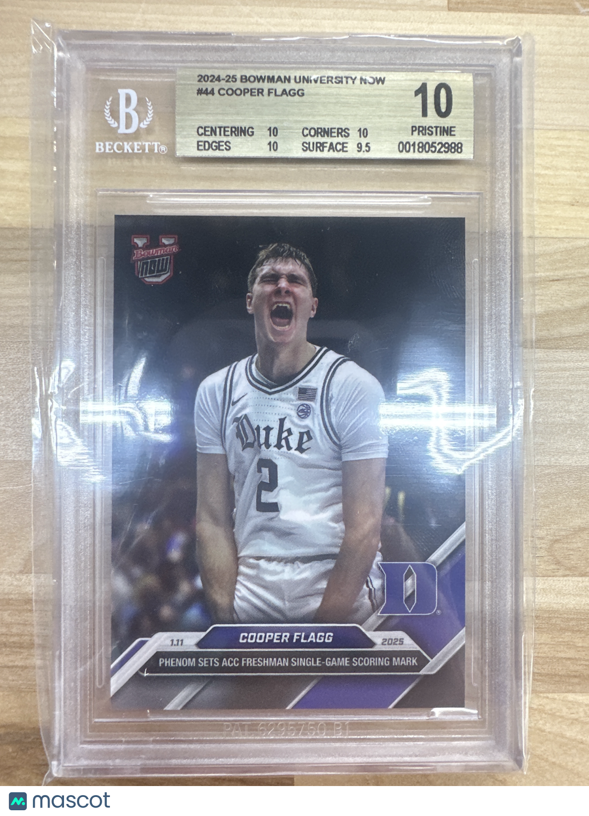 2024-25 Bowman U Now - Cooper Flagg #44 BGS 10