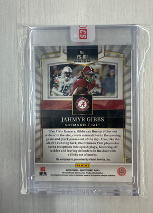 2023 Select Draft Picks Jahmyr Gibbs Gold Auto /10 Youth Explosion