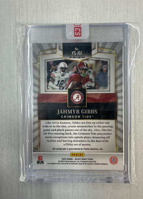 2023 Select Draft Picks Jahmyr Gibbs Gold Auto /10 Youth Explosion