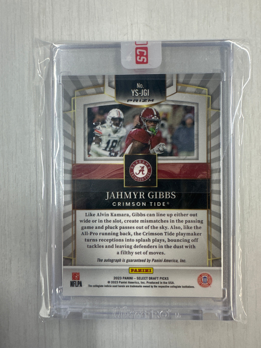 2023 Select Draft Picks Jahmyr Gibbs Gold Auto /10 Youth Explosion
