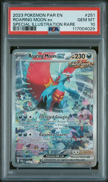 2023 Pokemon Paradox Rift Roaring Moon ex 251 PSA 10