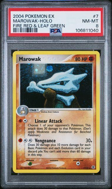 2004 Pokemon Fire Red & Leaf Green  Marowak Holo 7 PSA 8