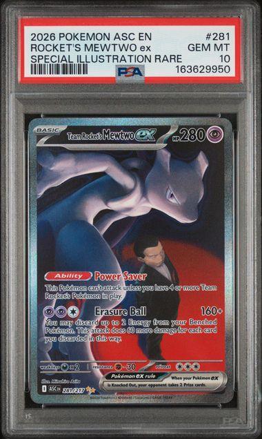 2026 Pokemon Ascended Heroes Rocket's Mewtwo ex 281 PSA 10
