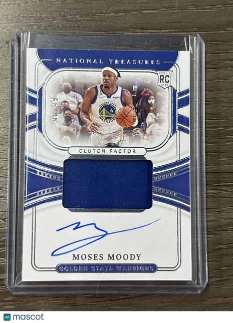 2021 National Treasures Moses Moody Patch Auto /49 Clutch Factor