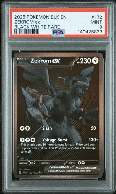 2025 Pokemon Black Bolt Zekrom ex 172 PSA 9