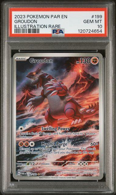 2023 Pokemon Paradox Rift Groudon 199 PSA 10