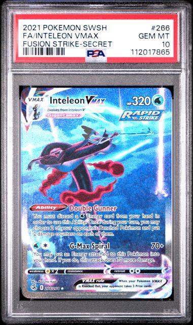 2021 Pokemon Fusion Strike Inteleon Vmax 266 PSA 10