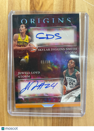 2024 WNBA Origins Skylar Diggins-Smith Jewell Loyd Auto Gold /10