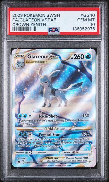 2023 Pokemon Crown Zenith Glaceon Vstar GG40 PSA 10