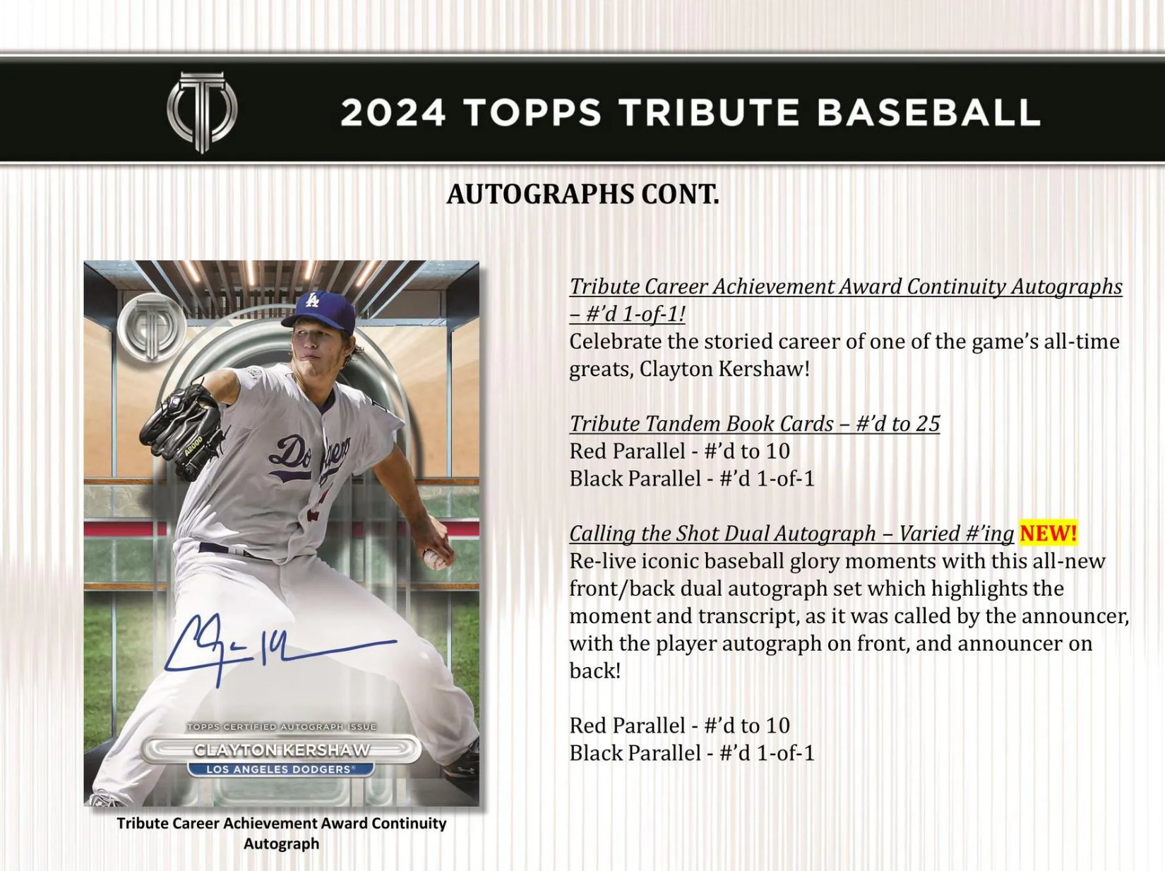 2024 Topps Tribute Baseball Hobby Box