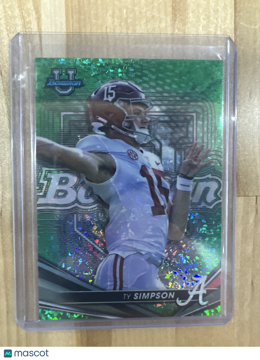 2022 Bowman Chrome U Ty Simpson Green /99
