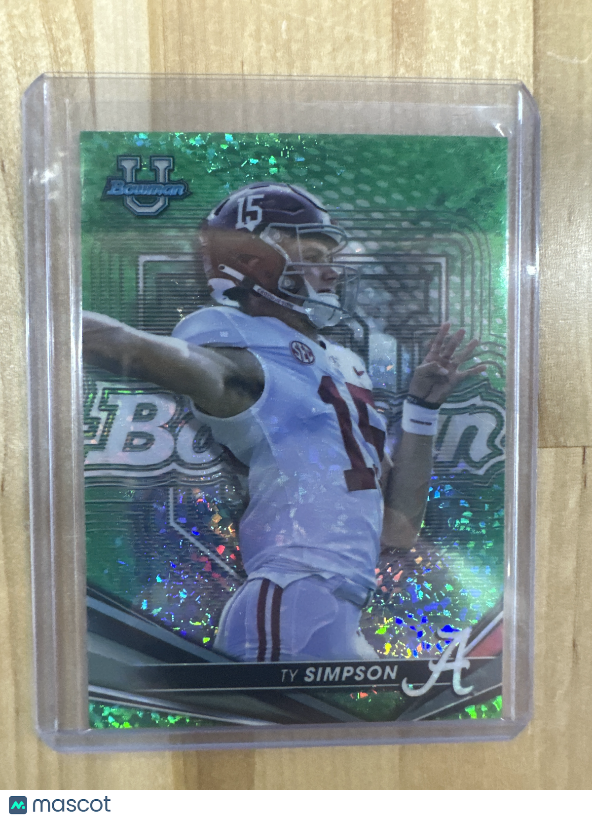 2022 Bowman Chrome U Ty Simpson Green /99