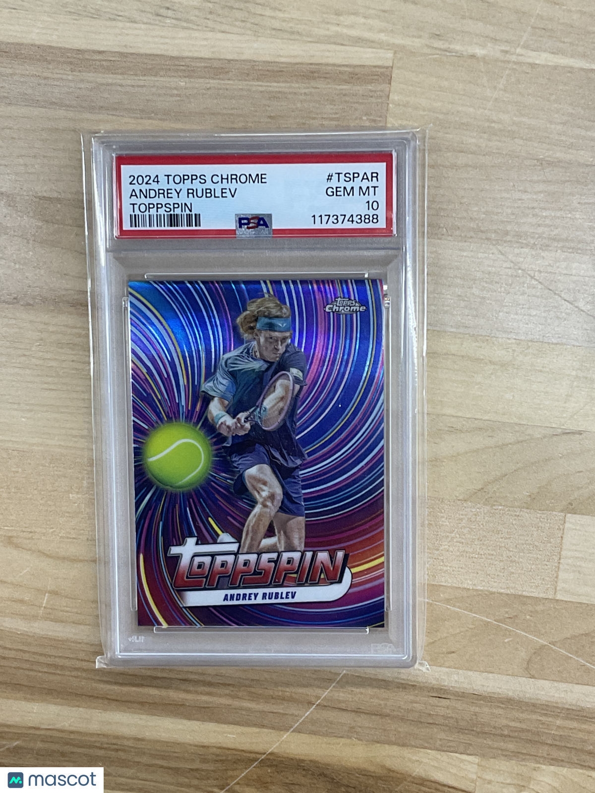 2024 Topps Chrome Tennis Toppspin Andrey Rublev #TSPAR PSA 10