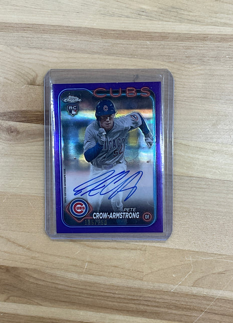 2024 Topps Chrome Pete Crow-Armstrong Purple Auto /250 Cubs