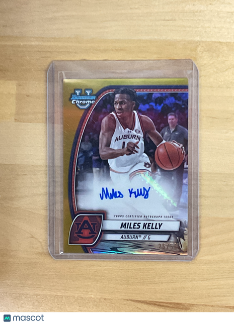 2024-25 Bowman U Miles Kelly Gold Auto /50 Auburn