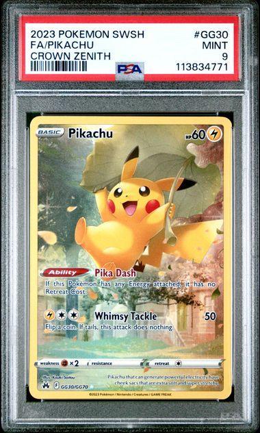 2023 Pokemon Crown Zenith Pikachu GG30 PSA 9