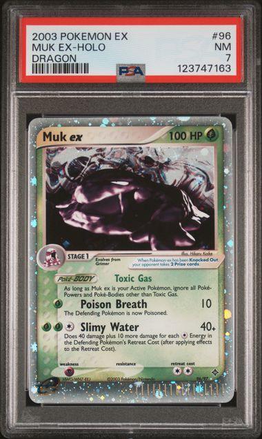 2003 Pokemon Dragon Muk ex Holo 96 PSA 7