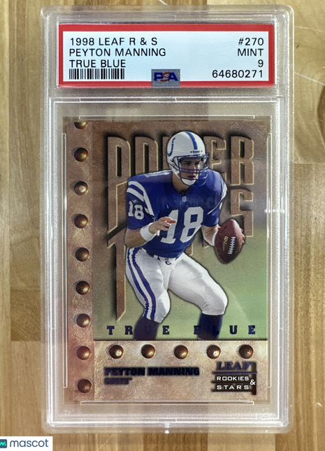1998 Leaf R & S Peyton Manning True Blue #270 PSA 9