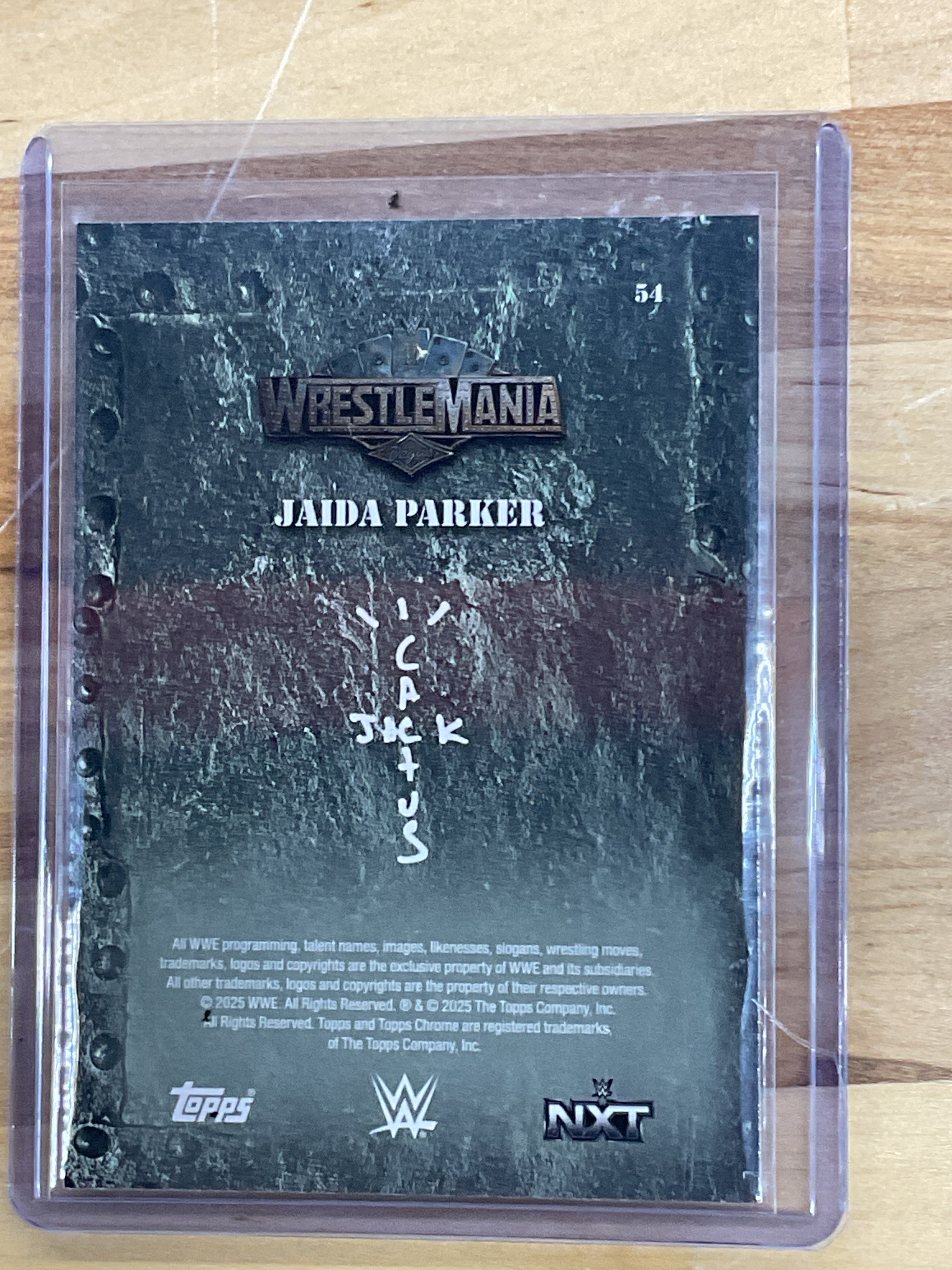 2025 Topps Chrome Catcus Jack Jaida Parker WWE