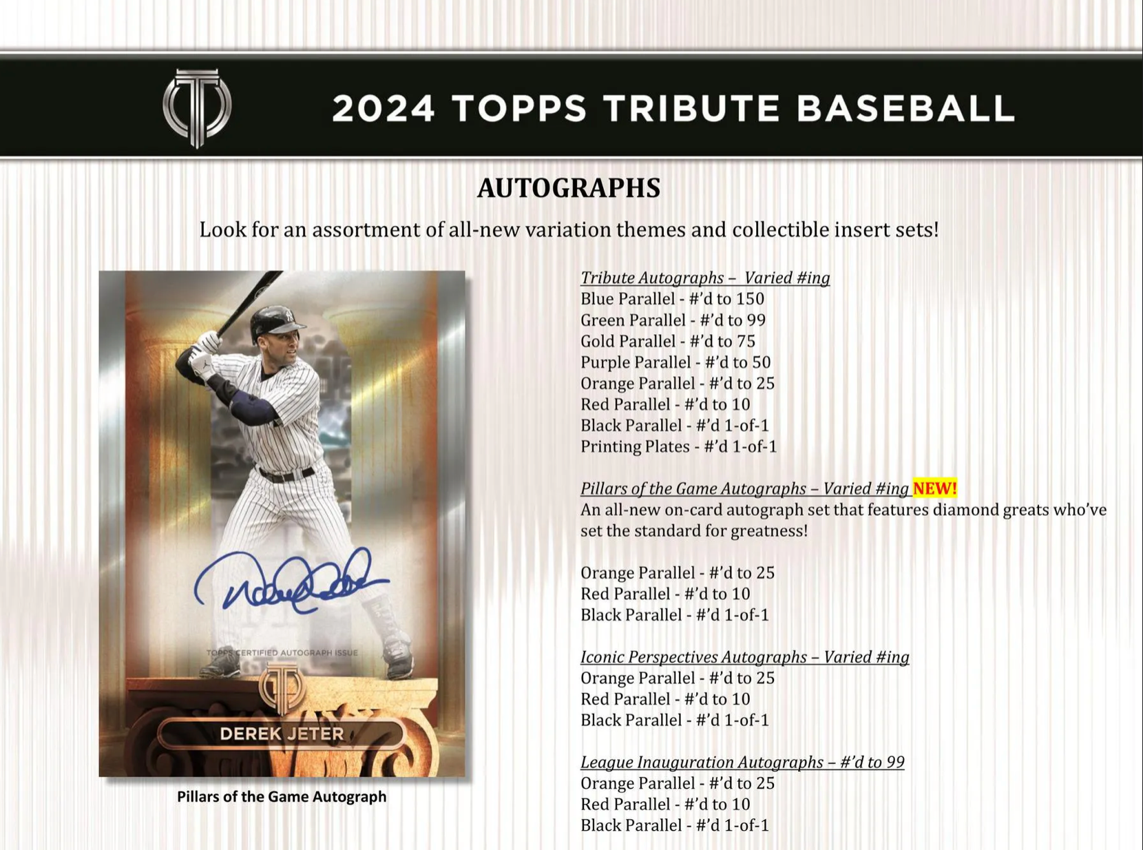 2024 Topps Tribute Baseball Hobby Box