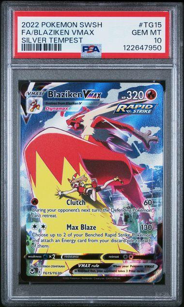 2022 Pokemon Silver Tempest Blaziken Vmax TG15 PSA 10