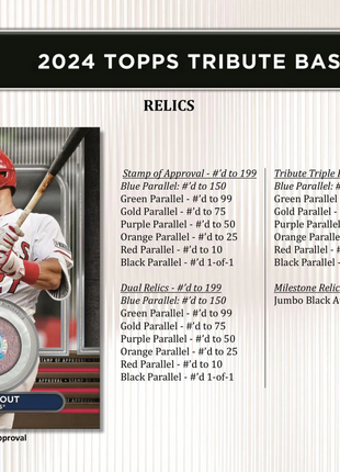 2024 Topps Tribute Baseball Hobby Box