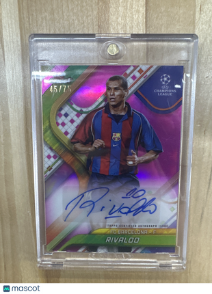 2024/25 Topps Finest Rivaldo Auto /75 Barcelona