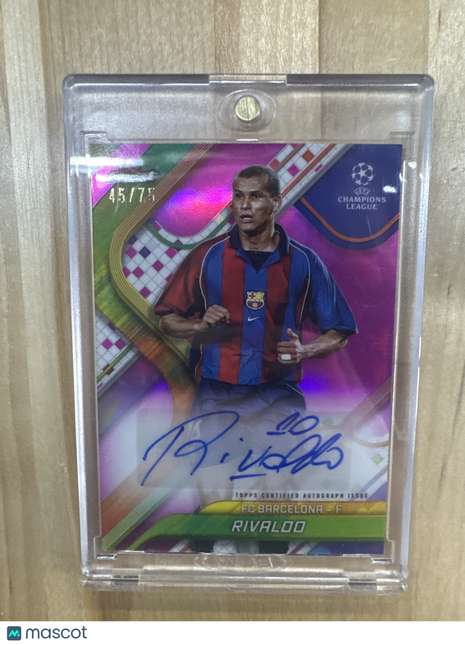 2024/25 Topps Finest Rivaldo Auto /75 Barcelona