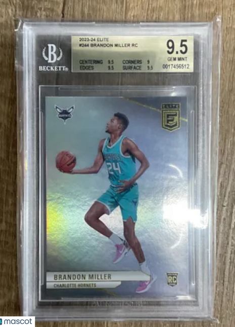 2023-24 Elite Brandon Miller RC #244 BGS 9.5