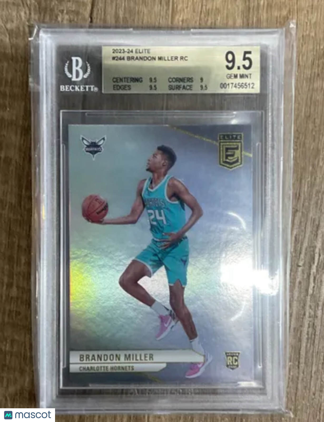 2023-24 Elite Brandon Miller RC #244 BGS 9.5