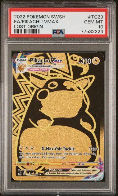 2022 Pokemon Lost Origin PIkachu Vmax TG29 PSA 10
