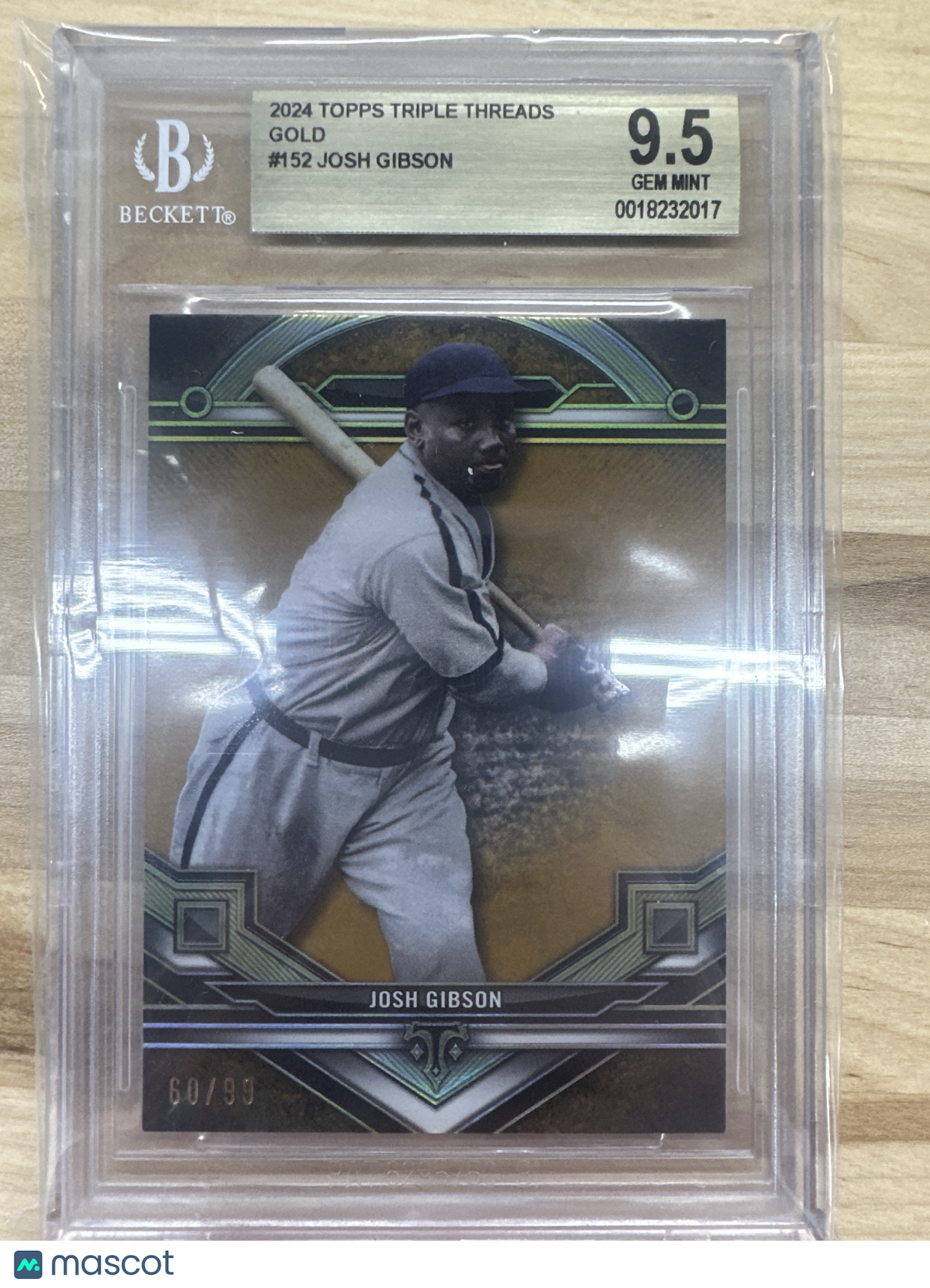 2024 Topps Triple Threads Josh Gibson Gold /99 BGS 9.5