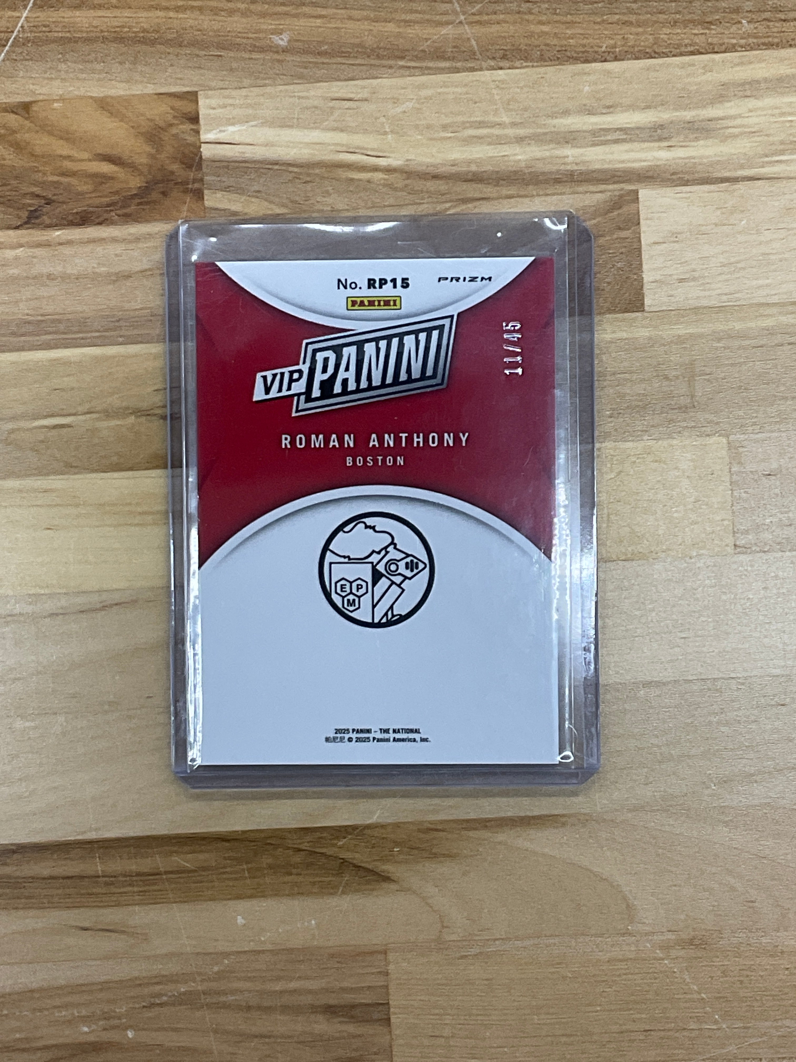 2025 National VIP Roman Anthony Hello Cracked Ice /45