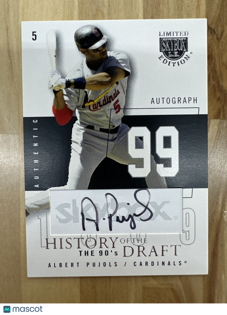 2004 Fleer Albert Pujols History Of The Draft Auto /199