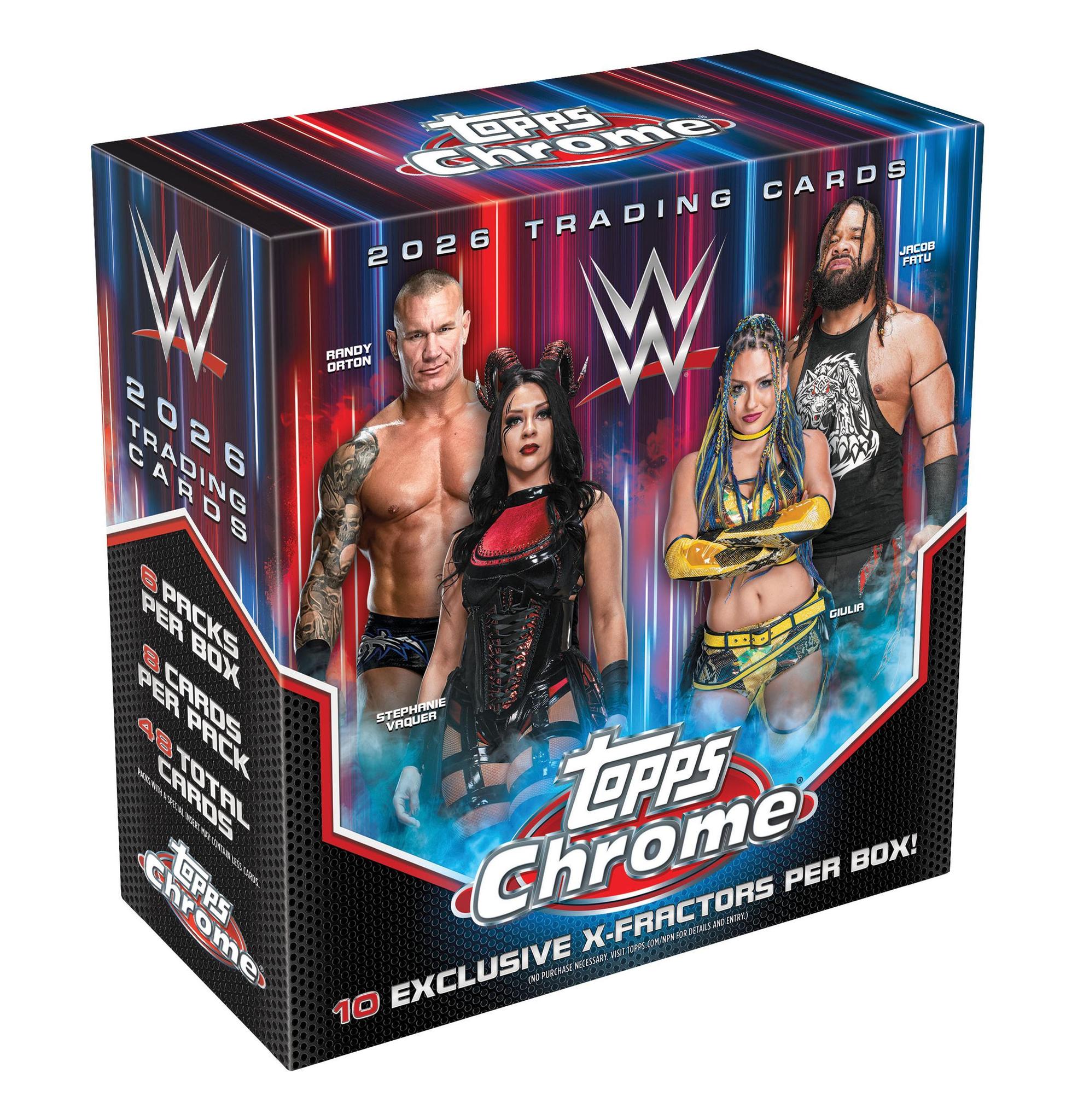 2026 Topps Chrome WWE Mega Box 10 X-Fractors