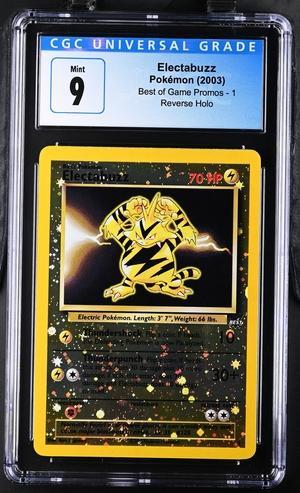 2003 Pokemon Best of Game Promo Electrabuzz Reverse Holo 1 CGC 9 - SWIRL!