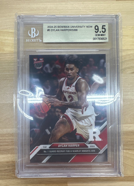 2024-25 Bowman Now Dylan Harper #5 BGS 9.5