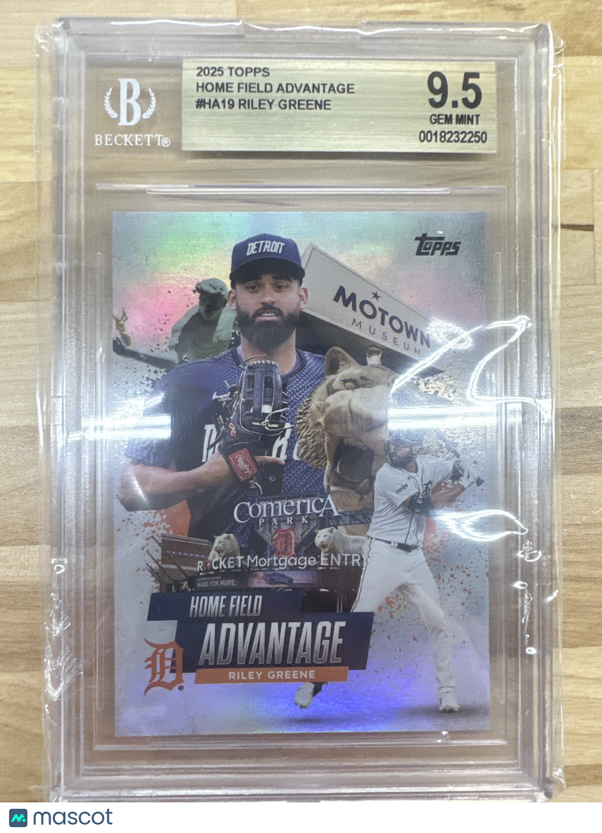 2025 Topps Riley Greene Home Field Advantage BSG 9.5