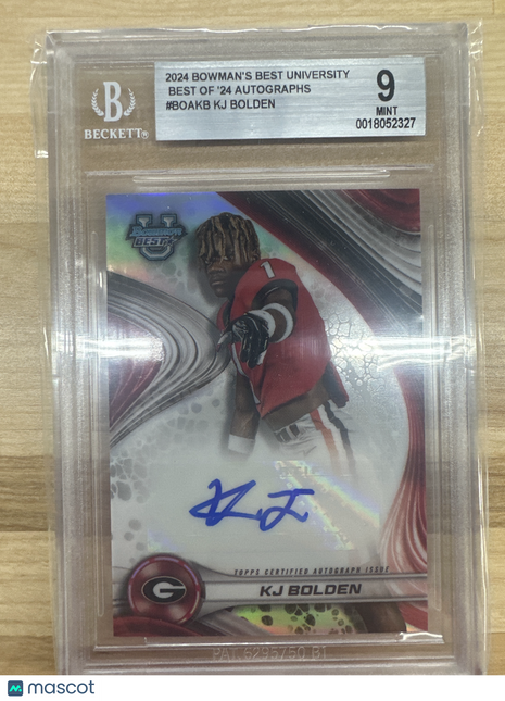 2024 Bowmans Best KJ Bolden Best of 24 Autographs BGS 9