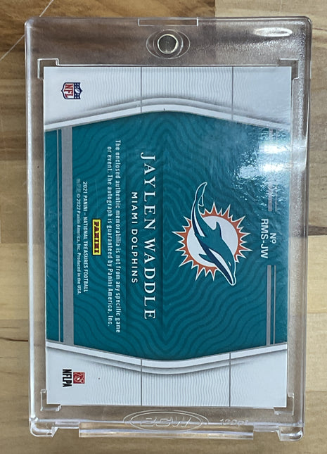 2021 National Treasures Jaylen Waddle Patch Auto Rookie /17