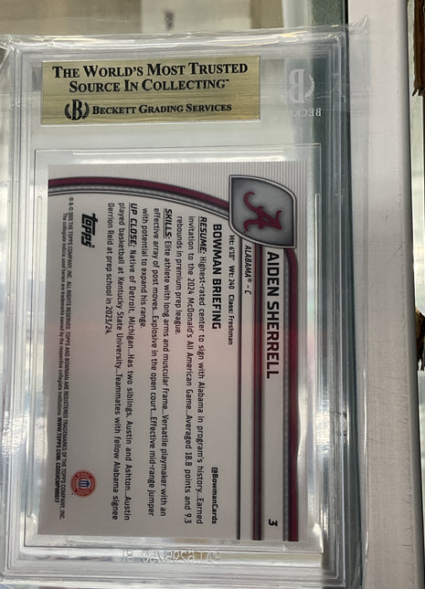 2024-25 Bowman U Chrome Aiden Sherrell X-Fractors BGS 9.5