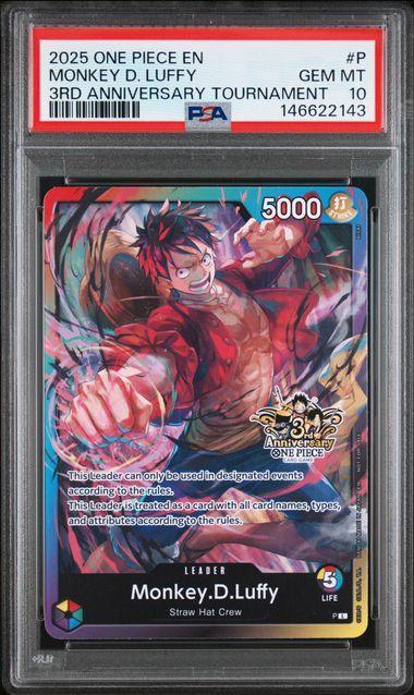 2025 One Piece 3rd Anniversary Monkey D Luffy PSA 10 143