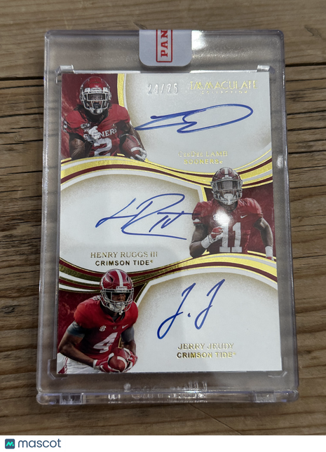 2020 Immaculate CeeDee Lamb Ruggs Jerry Jeudy Triple Auto /25