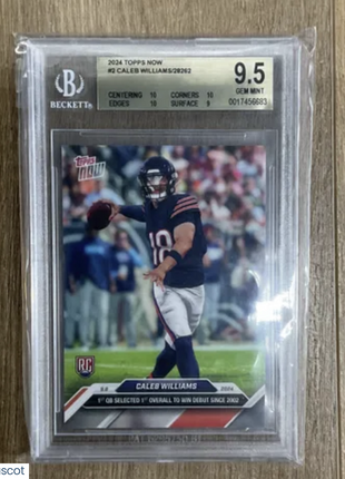 2024 Topps Now Caleb Williams #2 /28262 BGS 9.5