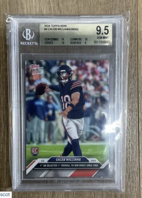2024 Topps Now Caleb Williams #2 /28262 BGS 9.5