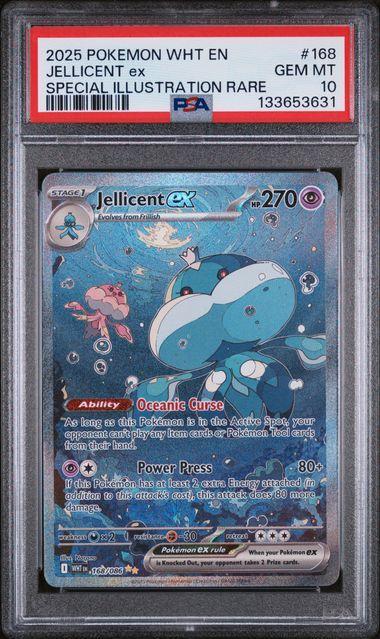 2025 Pokemon White Flare Jellicent ex 168 PSA 10