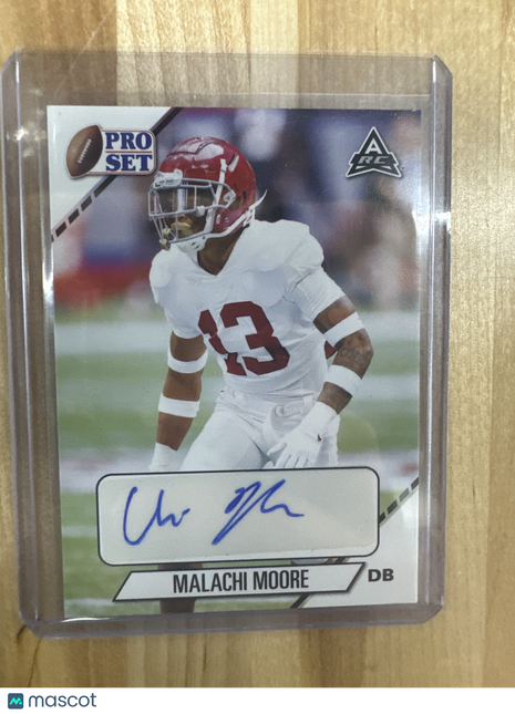 2021 Pro Set Malachi Moore Auto Alabama