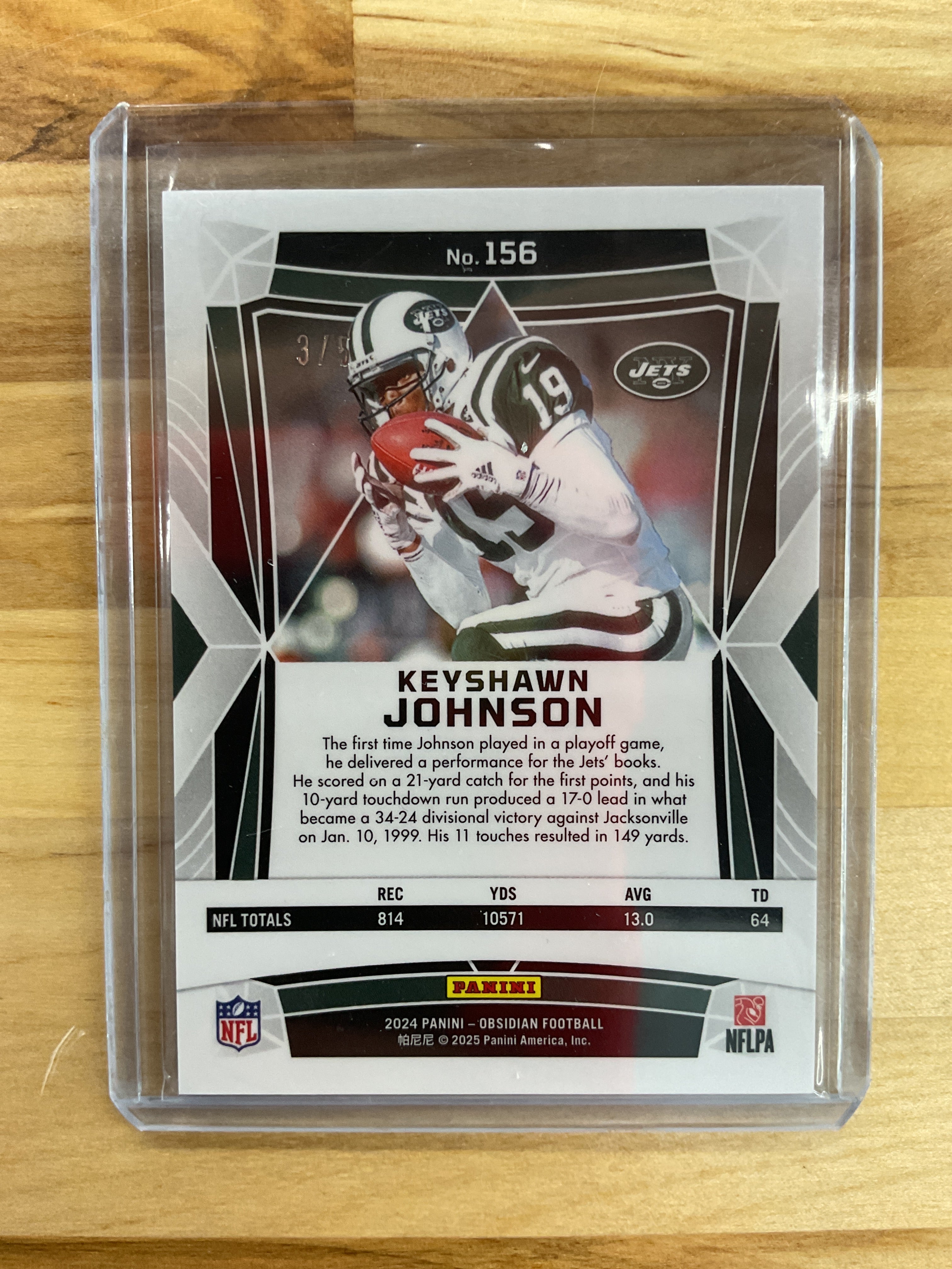 2024 Obsidian Keyshawn Johnson /5