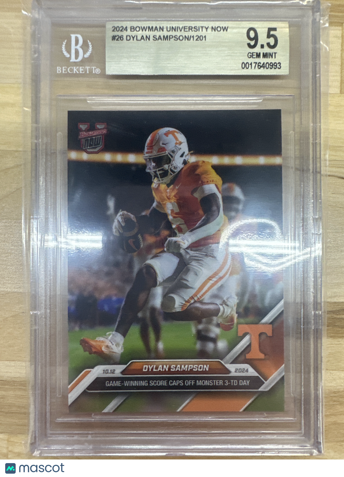 2024 Bowman Now #26 Dylan Sampson BGS 9.5