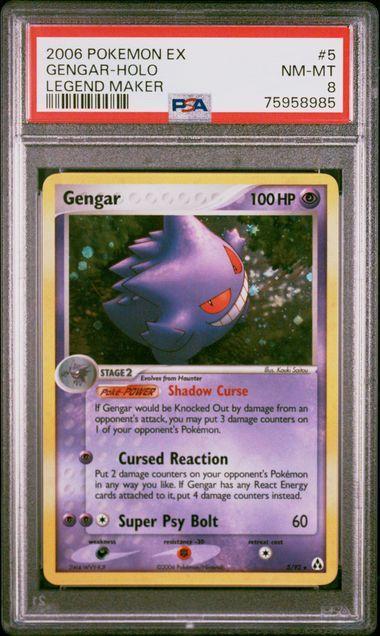 2006 Pokemon Legend Maker Gengar Holo 5 PSA 8